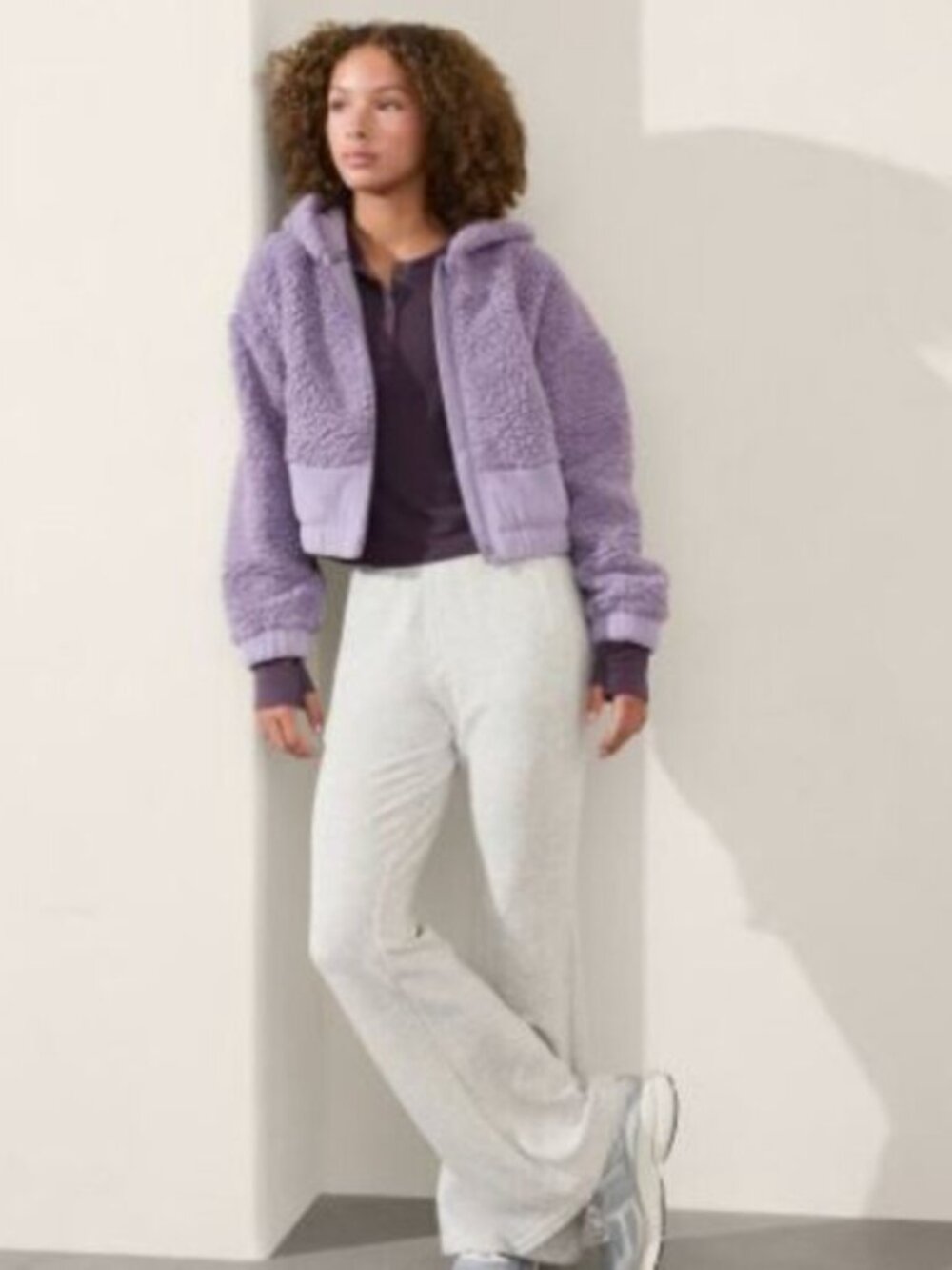 Athleta Girl Cloud Fleece Full Zip Hoodie size 12